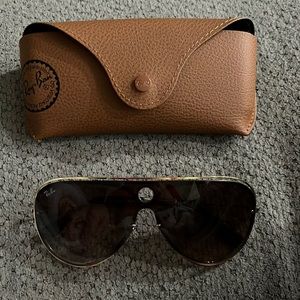 BNIB - Brown/Gold Rayban Aviators - Never Worn
